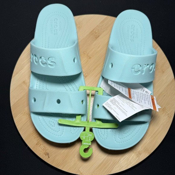 CROCS Classic Sandal Slide Size W10 - M8 Light Blue New With Tags - Picture 6 of 6